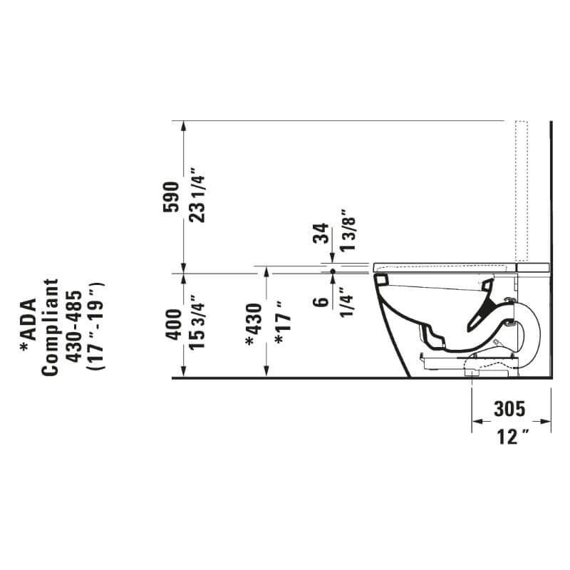 duravit 620000 sensowash i bidet toilet ada compliant