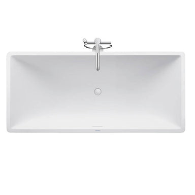 duravit 700430 freestanding bathtub top view with faucet
