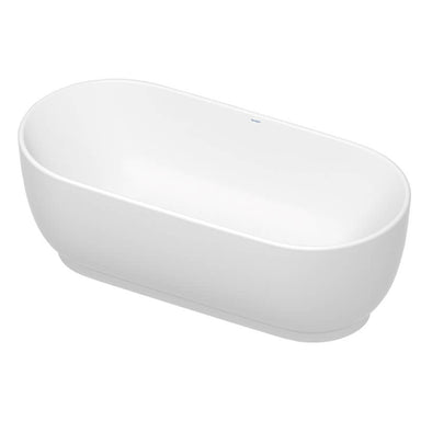 duravit luv 71 inch freestanding bathtub corner view