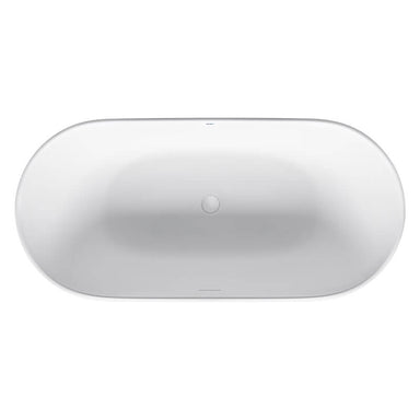 duravit luv 71 inch freestanding bathtub top view