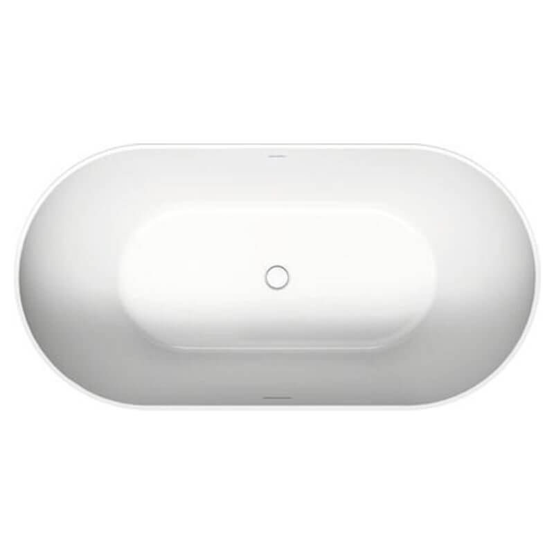 duravit no.1 58-inch freestanding bathtub 700524 top view