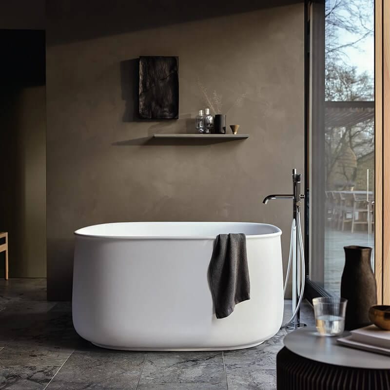 duravit square zencha bathtub front view lifestyle