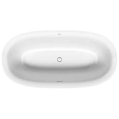duravit white tulip freestanding bathtub top view