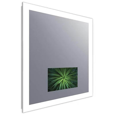 electric mirror silhouette led lighted mirror corner view