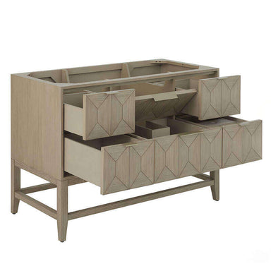 Emmeline 48 Inch Single Vanity Pebble Oak Side View