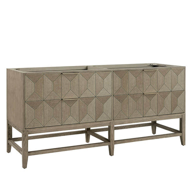 Emmeline 72 Double Vanity Pebble Oak Cabinet