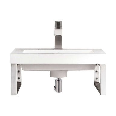 James Martin Boston 20 Inches Single Vanity Brushed Nickel Front View