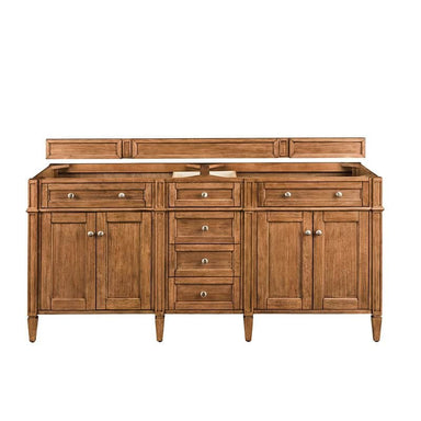 James Martin Brittany 72" Double Vanity Saddle Brown Cabinet Only