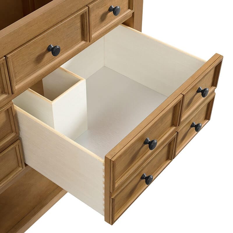 James Martin Malibu 72" Double Vanity Amber Birch Bamboo Drawer