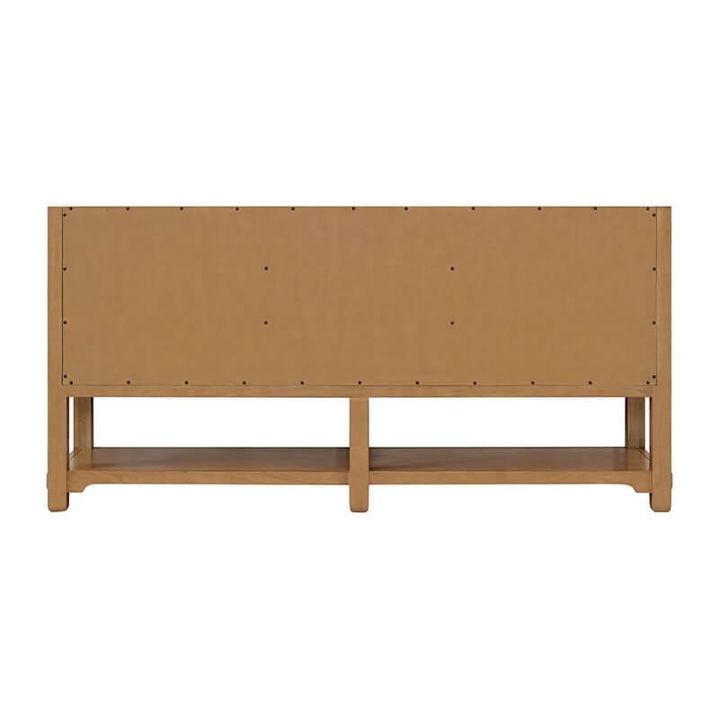 Malibu 72" Double Vanity Amber Birch Back View