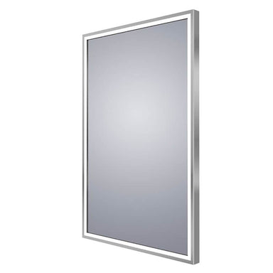 radiance electric mirror 24 inch w x 36 inch h etched chrome finish