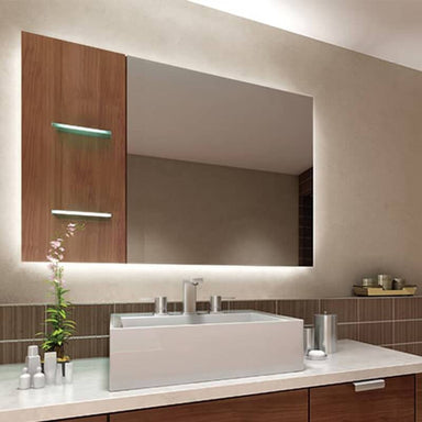 serenity led lighted mirror facing right