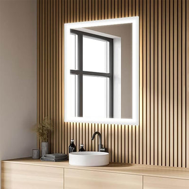 silhouette led mirror facing left