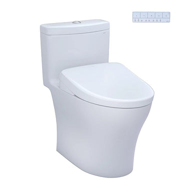 TOTO Aquia IV Washlet+ S7 One-Piece 1.28 and 0.9 GPF corner view