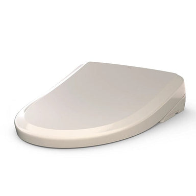 toto washlet s7 bidet toilet seat classic elongated sedona beige corner view facing left