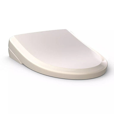 toto washlet s7 bidet toilet seat classic elongated sedona beige corner view facing right