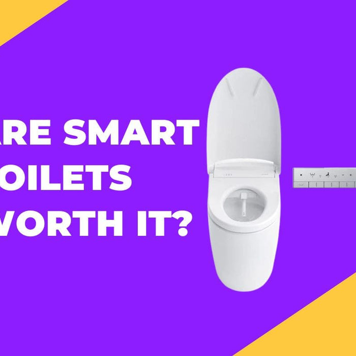 Are Smart Toilets Worth It? - TOTO Neorest RS with seat open and controller next to it