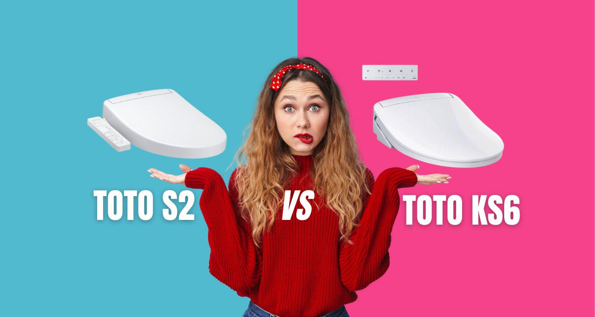 TOTO S2 vs TOTO KS6 - Lady with hands up making a undecided face