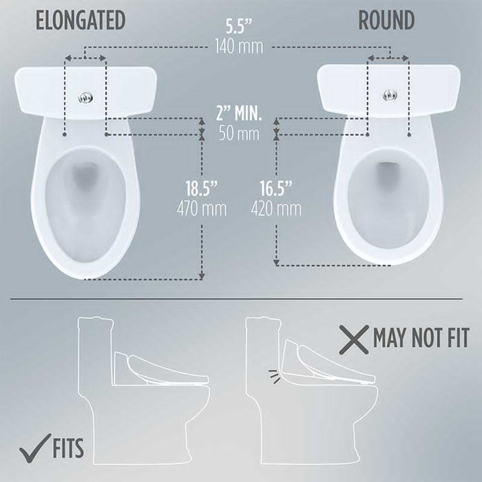 toilets with different bowl measurements round and elongated