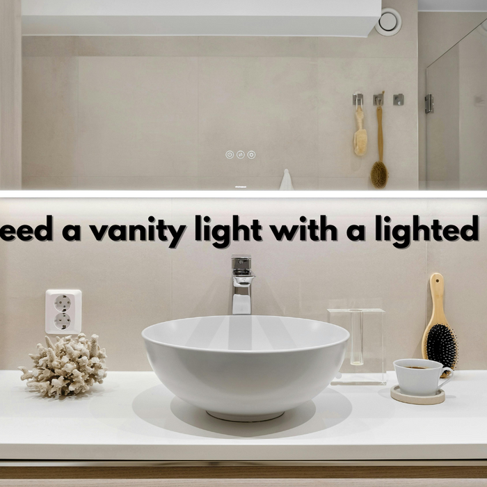 do you need a vanity light with a lighted mirror blog title bathroom with lighted mirror