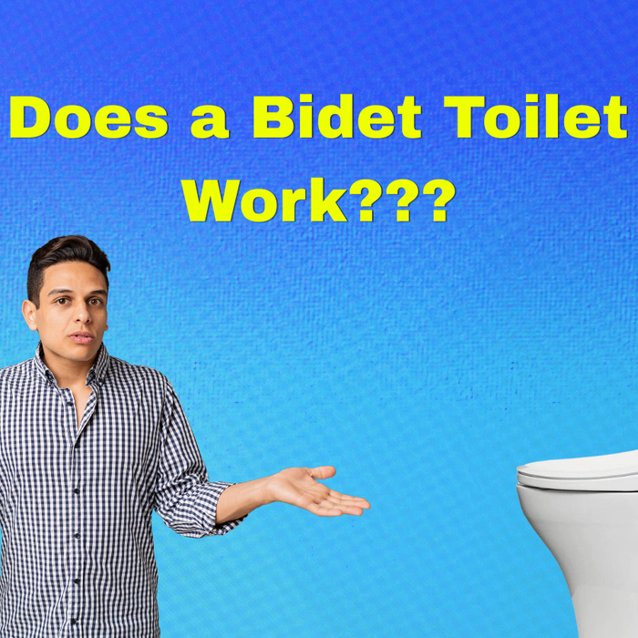 how does a bidet toilet seat work confused man bidet on toilet blue background