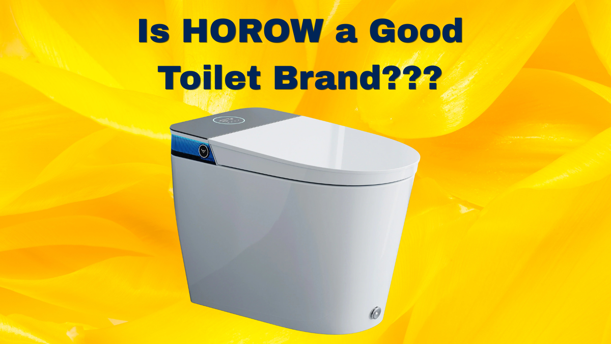 is horow a good toilet brand yellow backgound with smart toilet angle view
