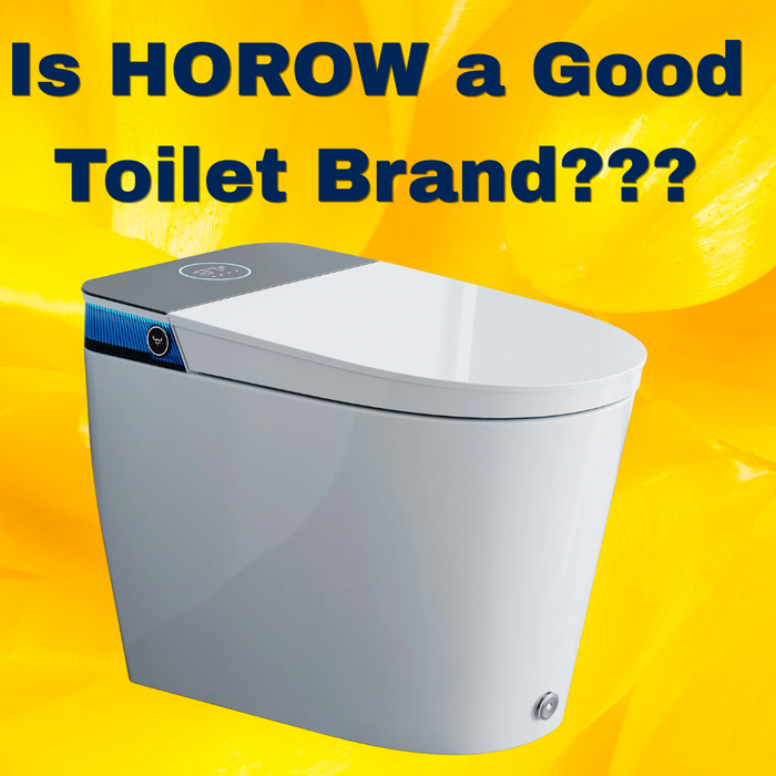 is horow a good toilet brand yellow backgound with smart toilet angle view