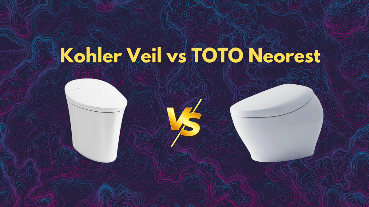 Kohler Veil vs TOTO Neorest purple psychedelic background 