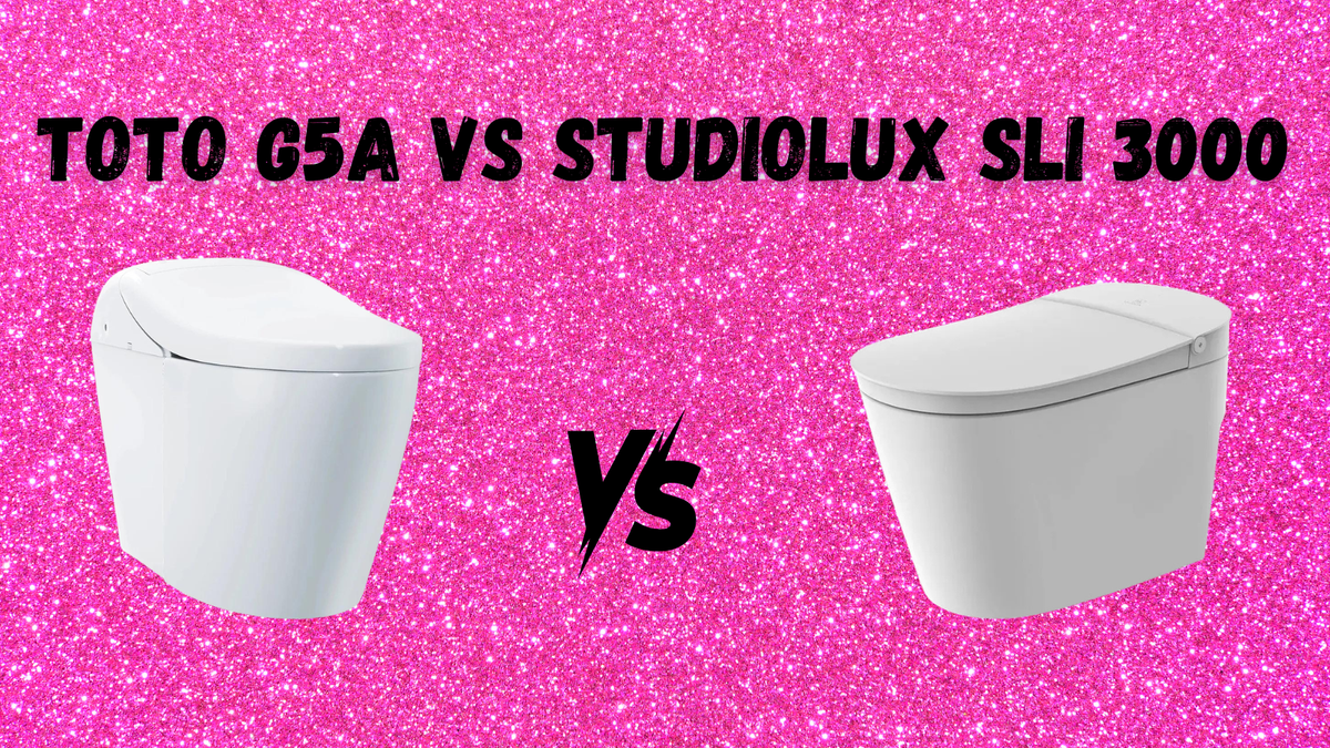 toto g5a vs studiolix sli 3000 pink background black text