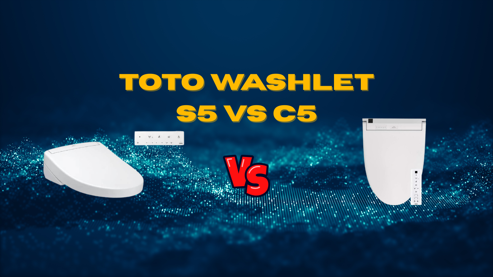 toto washlet s5 vs c5 dark blue background