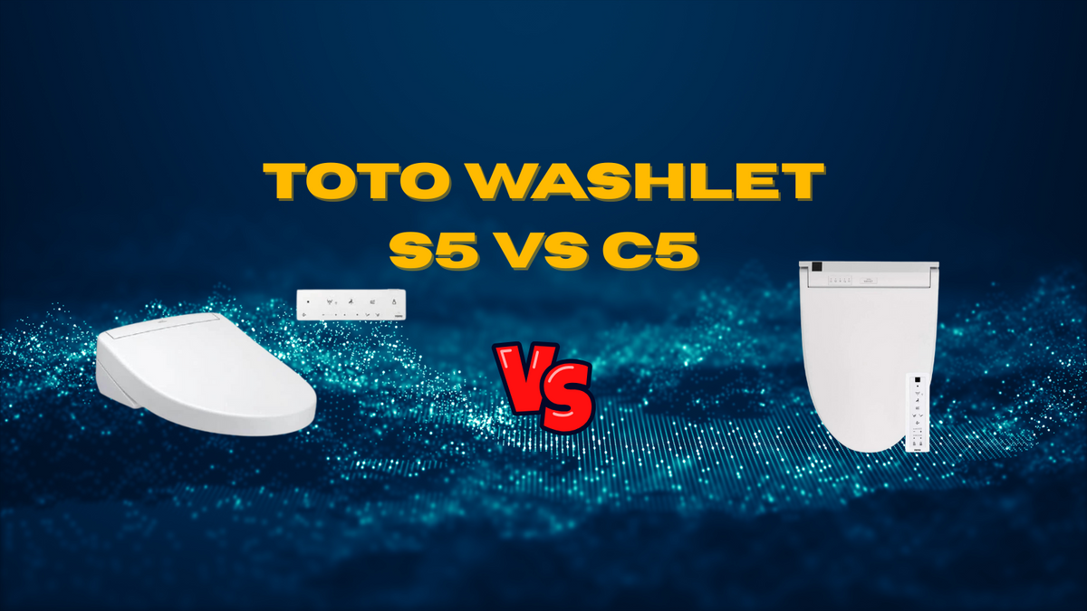 TOTO Washlet S5 versus C5 graphic.