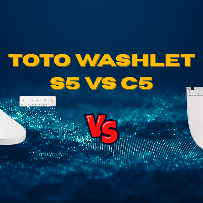 toto washlet s5 vs c5 dark blue background