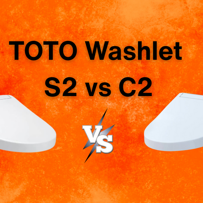 toto washlet s2 vs c2 orange background