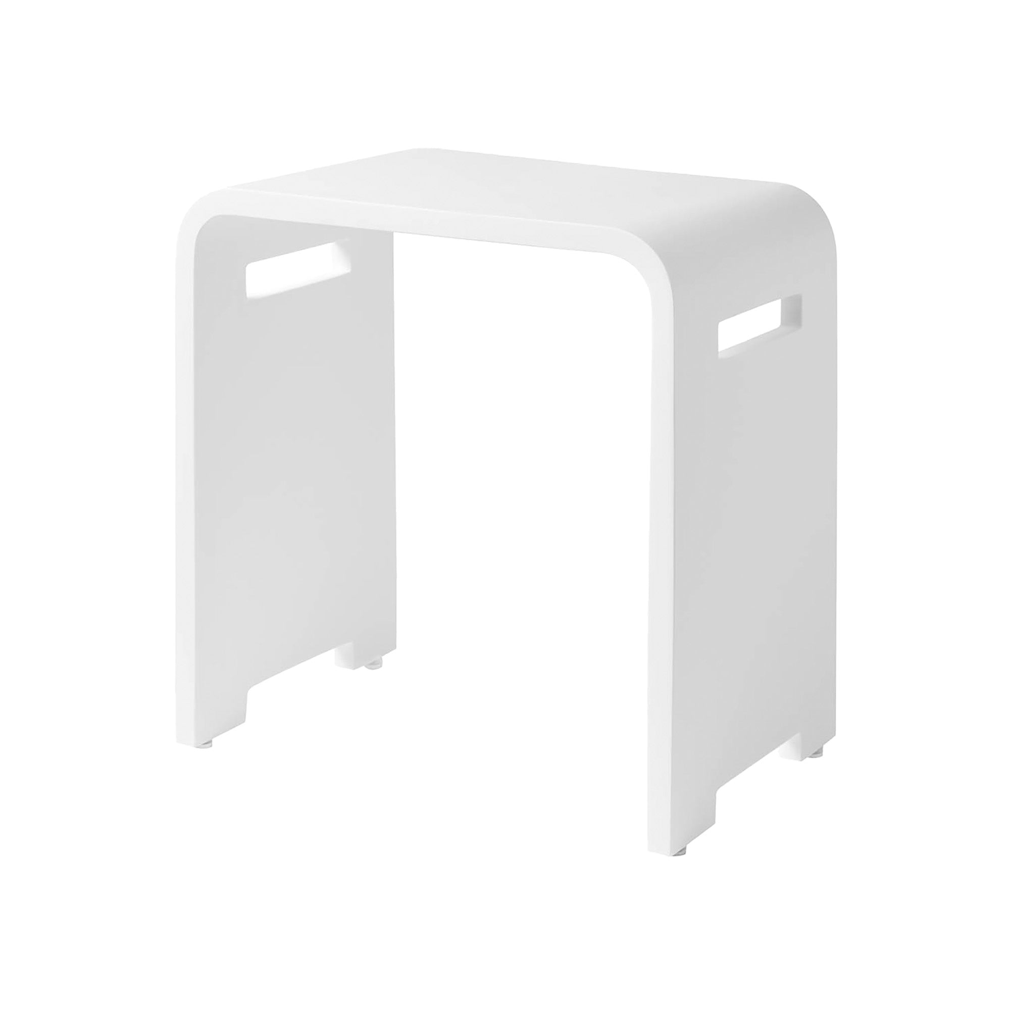 Mr Steam Solid Surface Shower Bench in White
