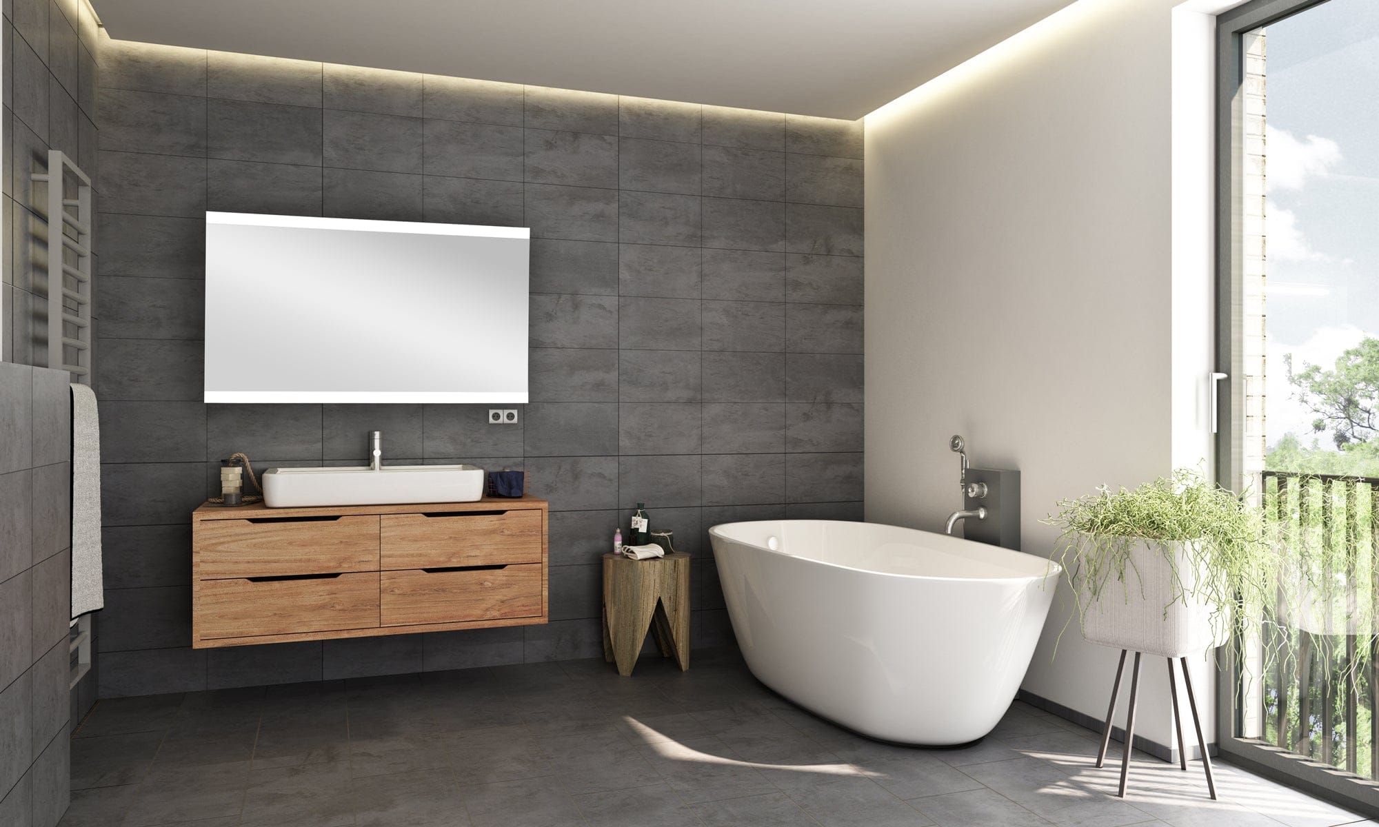 Modern Mirrors Carina Lighted Bathroom Vanity Mirror