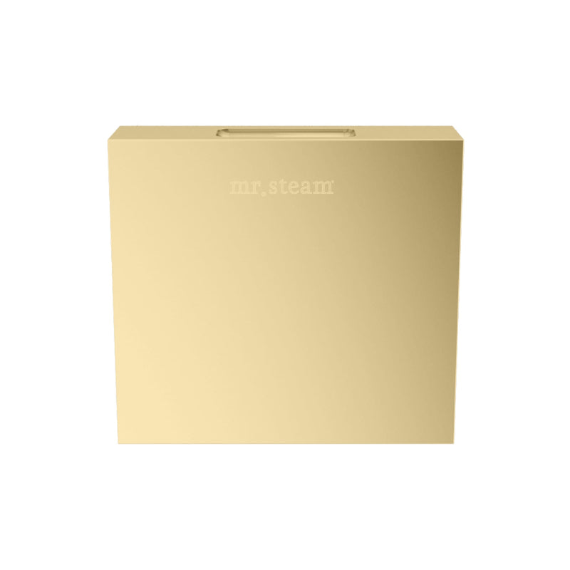 3 Inch Square Aroma Designer Steamhead with AromaTherapy Reservoir in Satin Brass