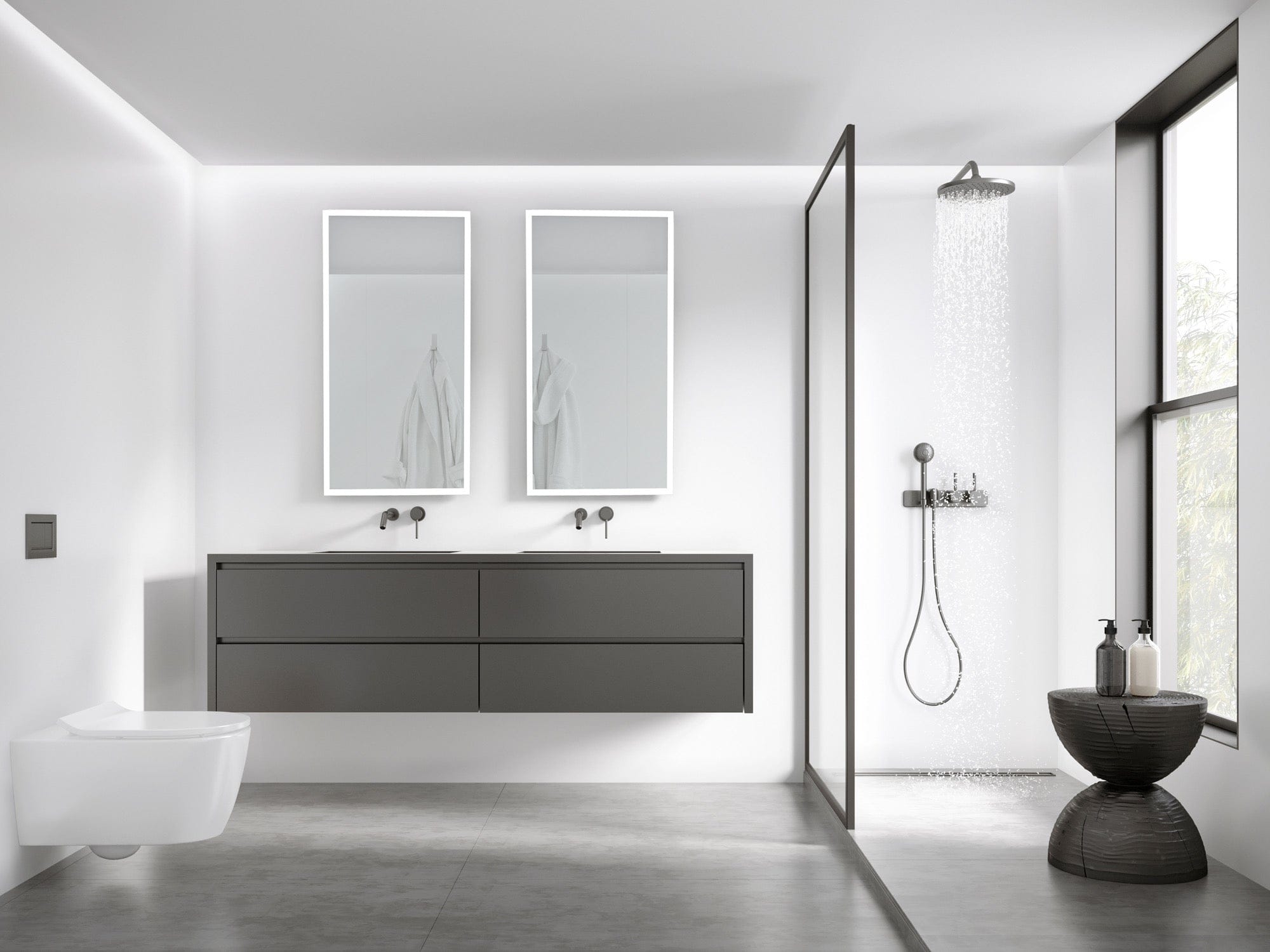 Modern Mirrors Vera Lighted Bathroom Vanity Mirror