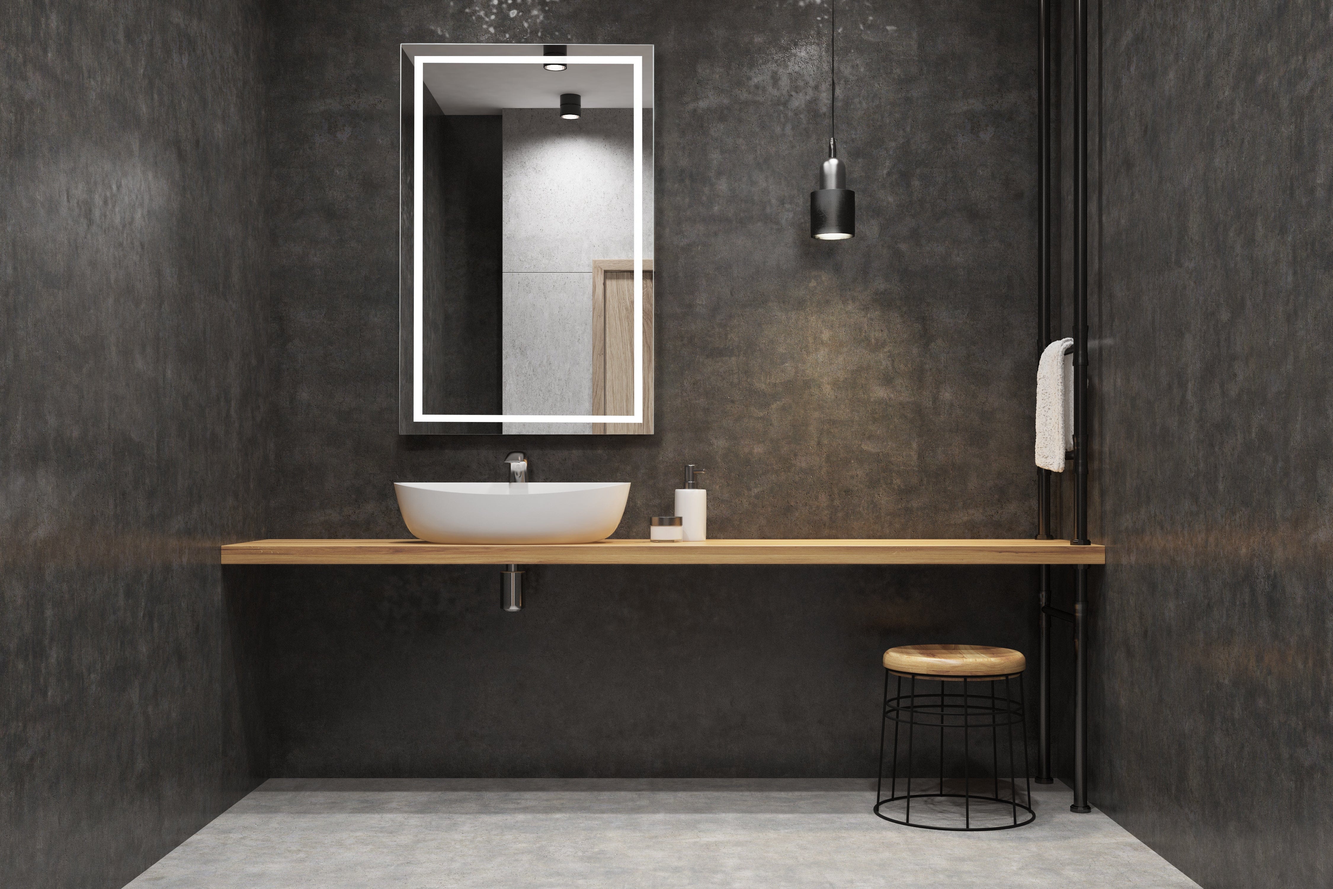 Modern Mirrors Aura Lighted Bathroom Vanity Mirror