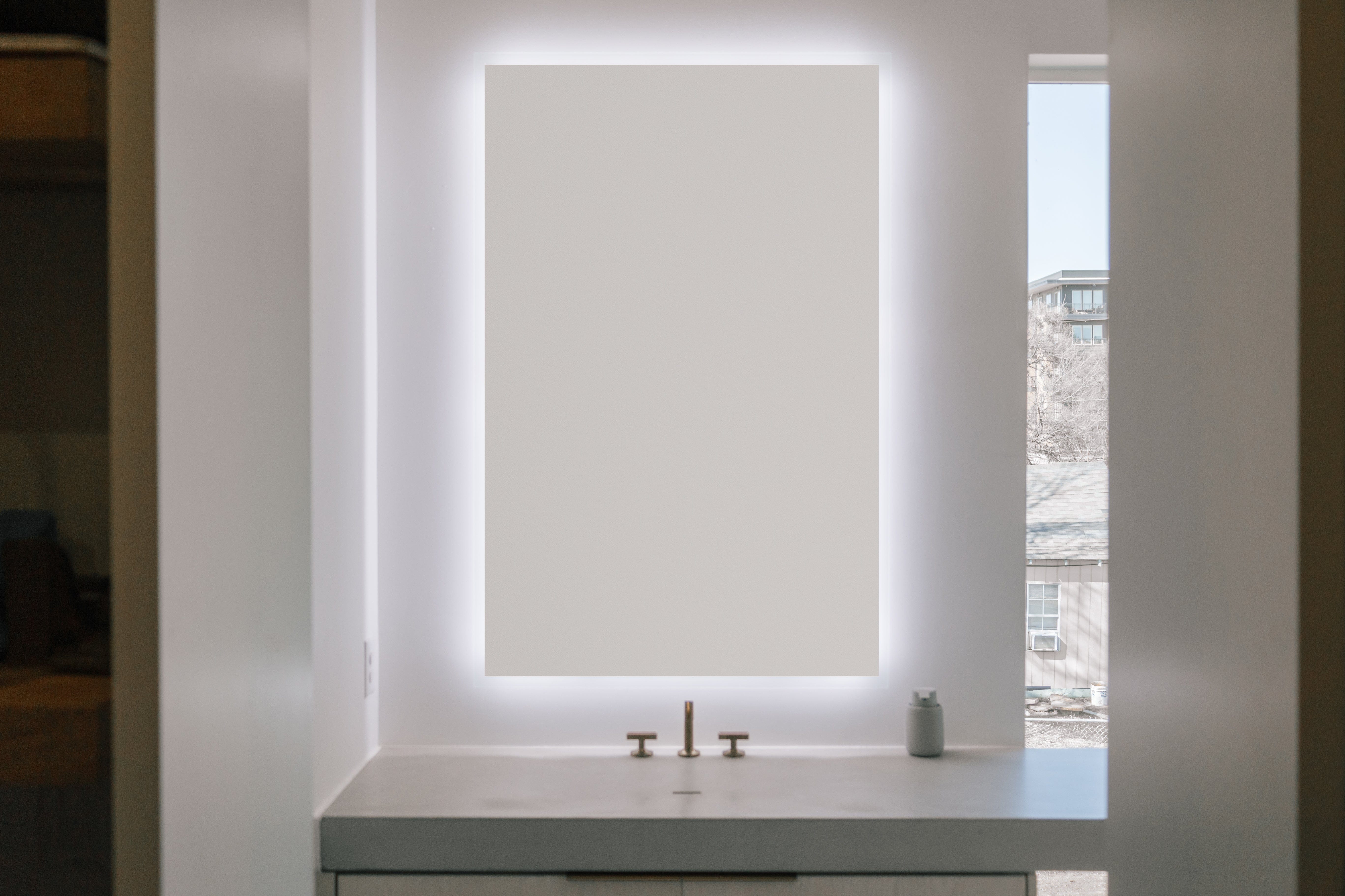Modern Mirrors Linea Lighted Bathroom Vanity Mirror
