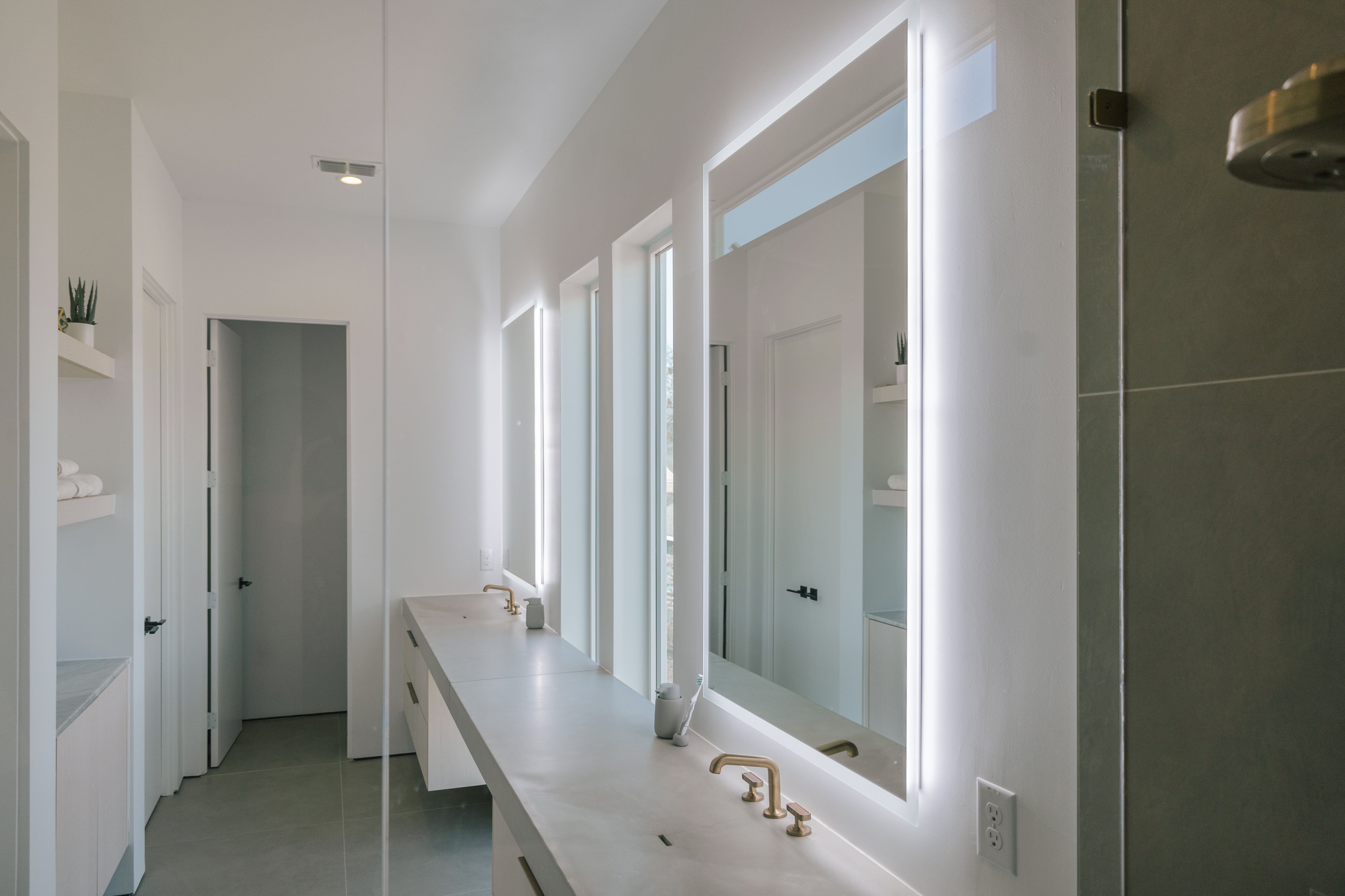 Modern Mirrors Linea Lighted Bathroom Vanity Mirror