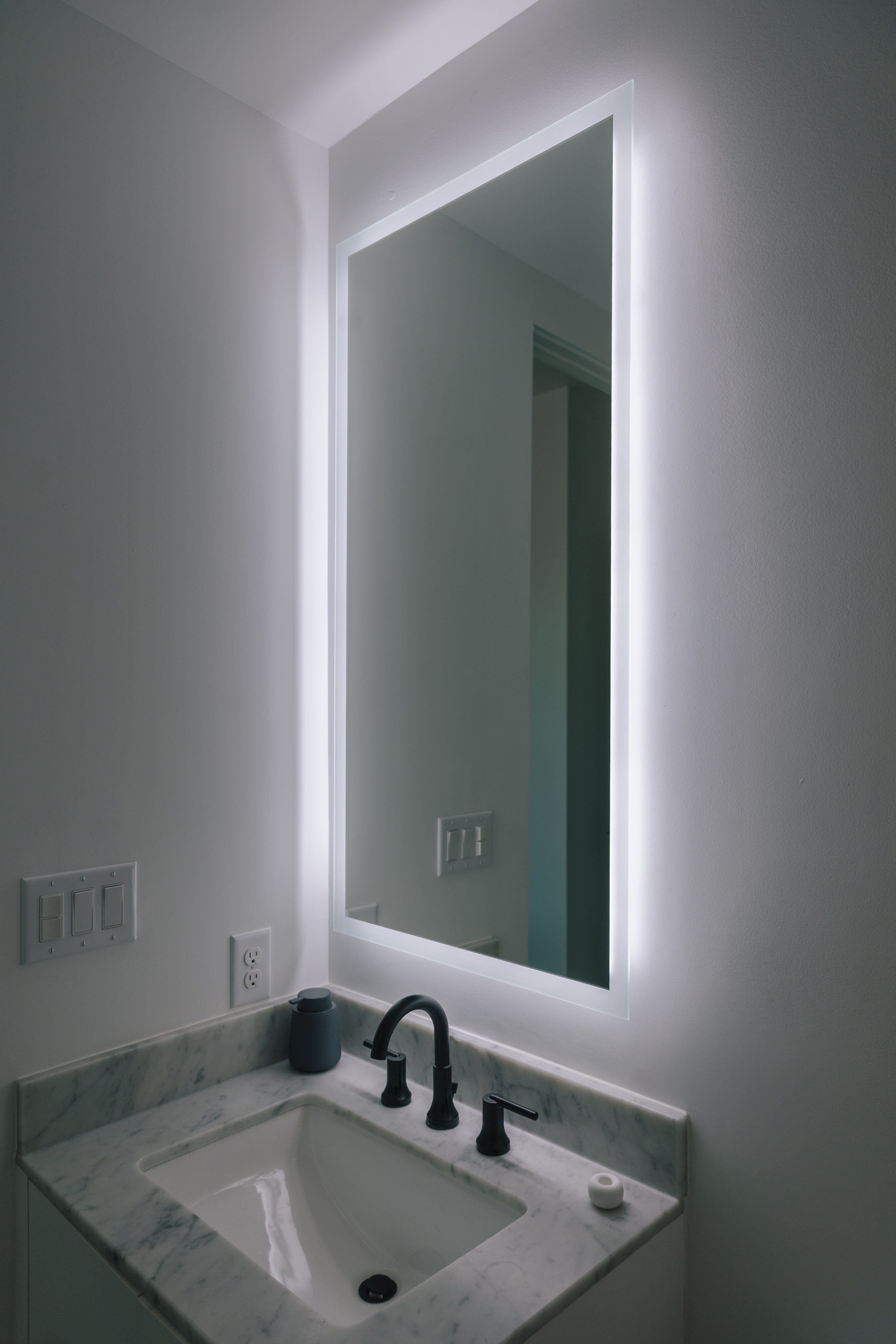 Modern Mirrors Linea Lighted Bathroom Vanity Mirror
