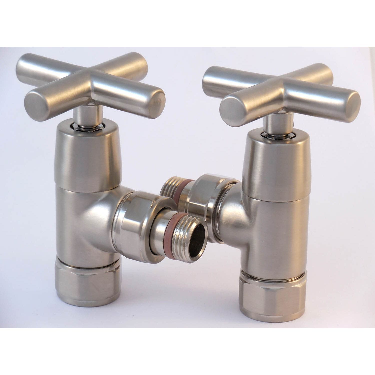 ICO Bath Traditional Valve Set in Brushed Nickel