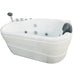 AM175-L 57'' White Acrylic Jetted Whirlpool Bathtub with Fixtures Corner View