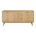 Adele 72 inch Double Sink Bathroom Vanity Natural Oak Cabinet Only