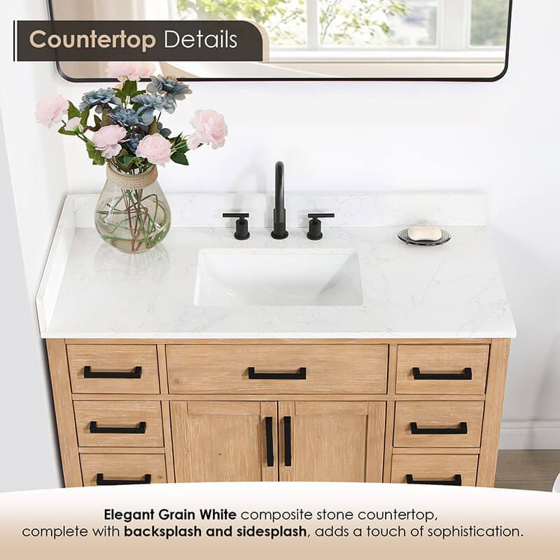 Altair Gavino 48" Single Bathroom Vanity with Top