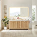 Altair Milner 72 inch Double Bathroom Vanity with Top Brushed Oak Front View