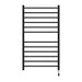 Amba Radiant Large Square 12 Bar Towel Warmer Matte Black Plug in Front View