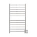 Amba Radiant Large Square 12 Bar Towel Warmer Polished Stainless Dual Gang Plate Front View