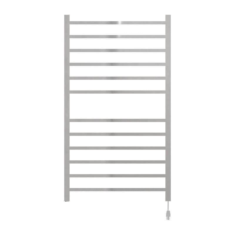 Amba Radiant Large Square Polished Stainless Plug in Front View