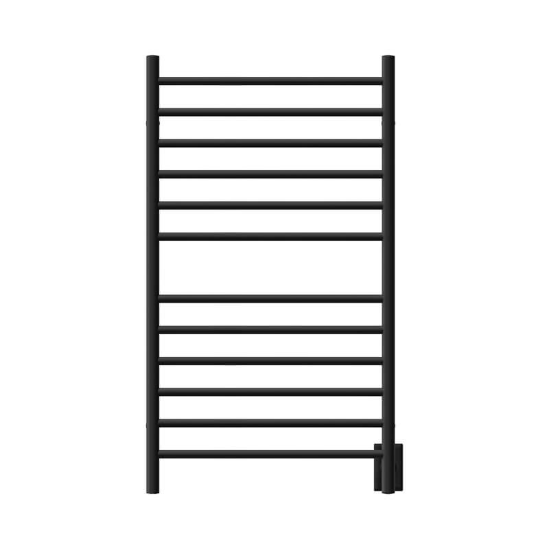 Amba Radiant Large Straight Matte Black Hardwired Front View